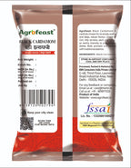 Agrofeast Black Cardamom packaging with label and barcode