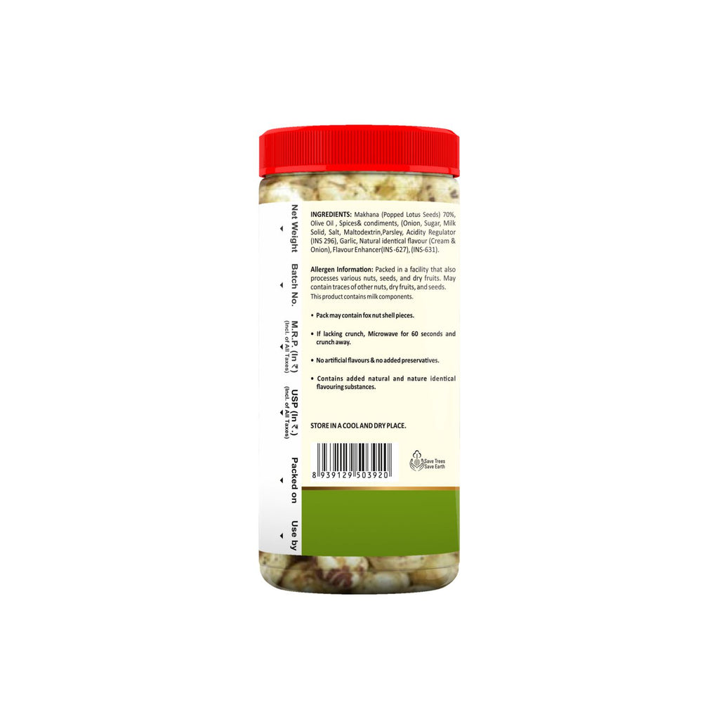Back view of a jar with a red lid and white label on a white background