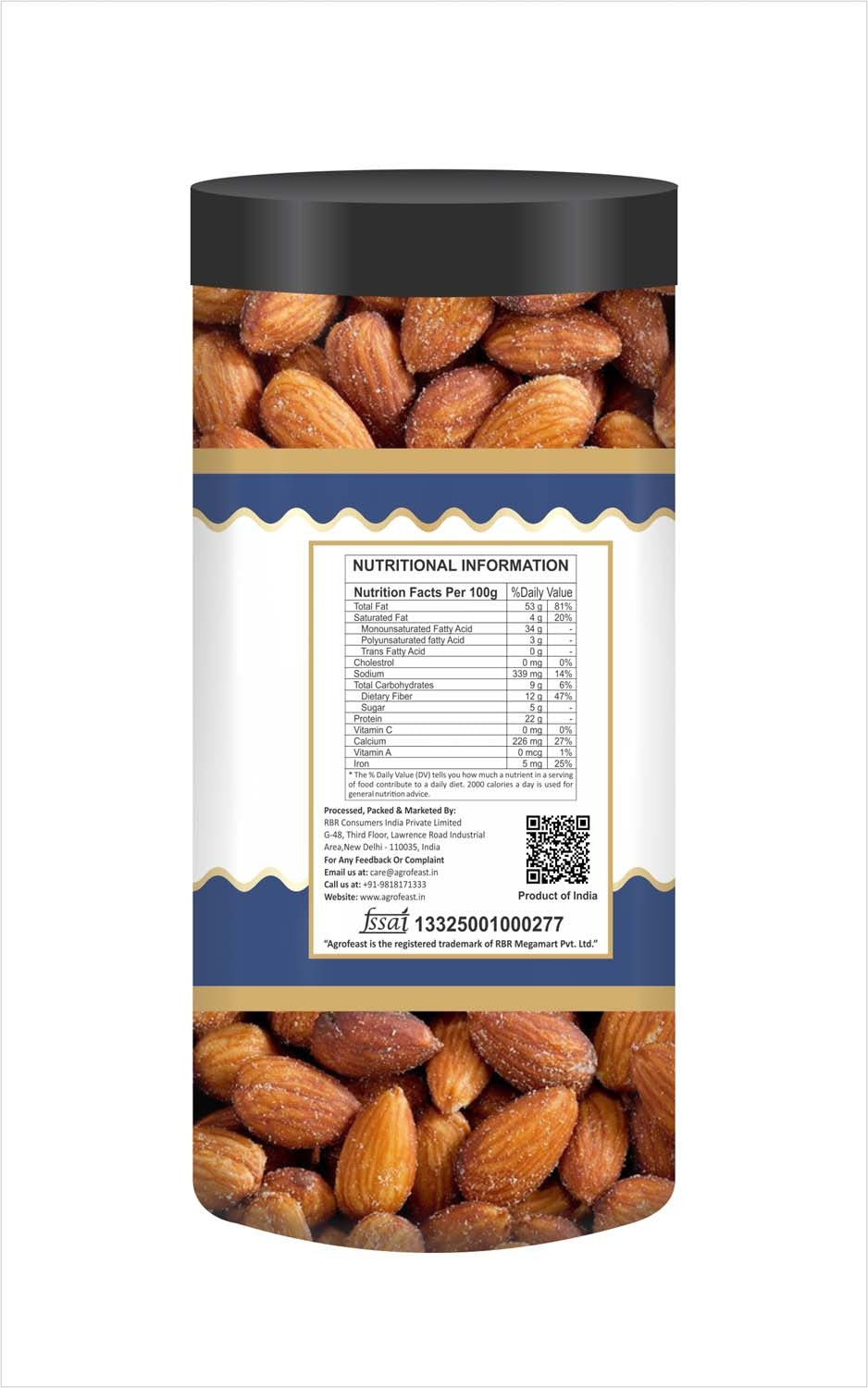 Agrofeast Roasted Almond - 250g