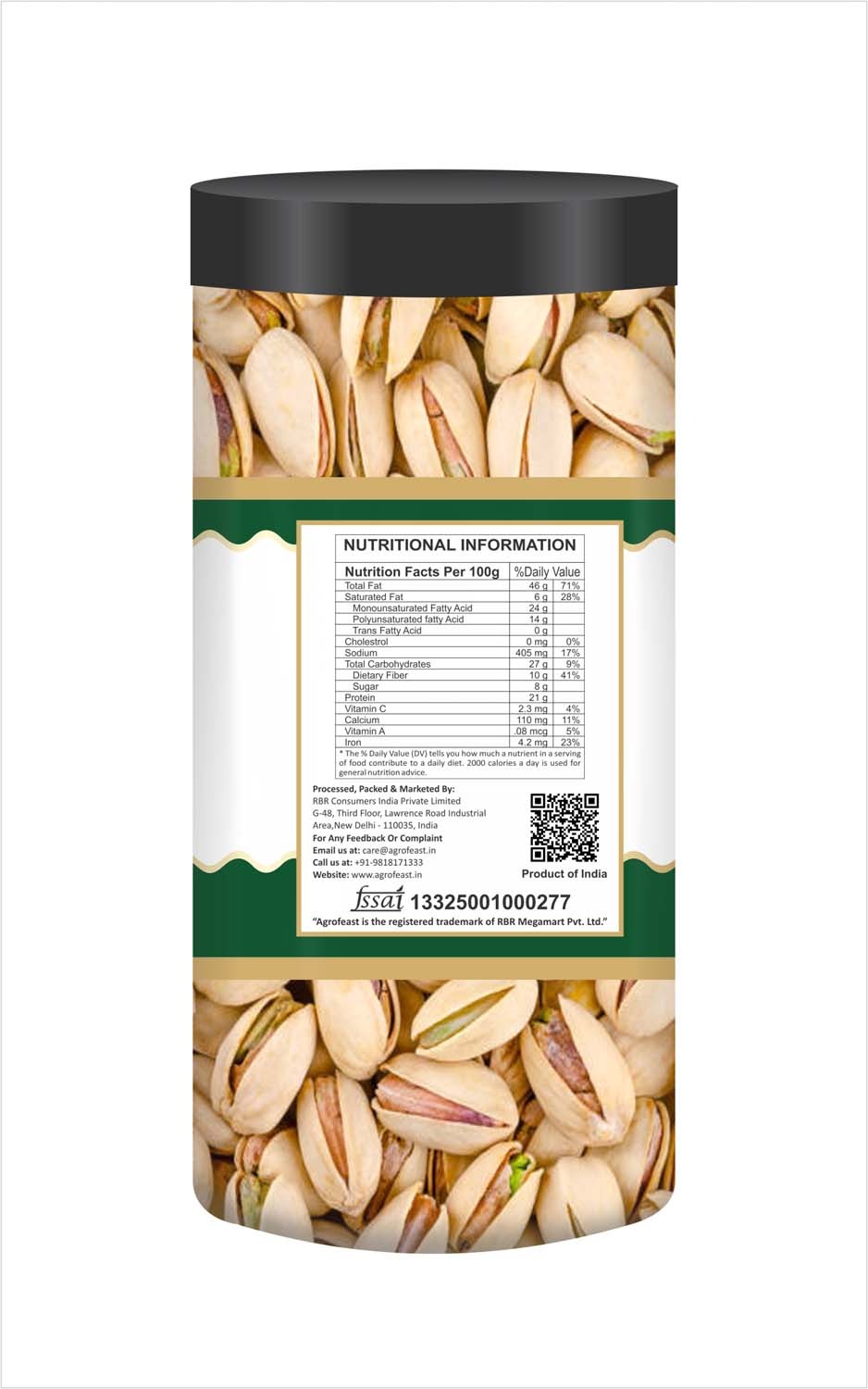 Agrofeast Roasted Pistachio - 400g